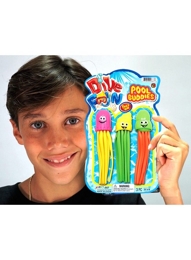 Ja-Ru 3 Pack Diving Buddies Dive Game Diving Toys Fun Swimming Pool Dive Toys Gem Diving Swimming Training Toy For Kids Sinker Toy 8871A - Image 4