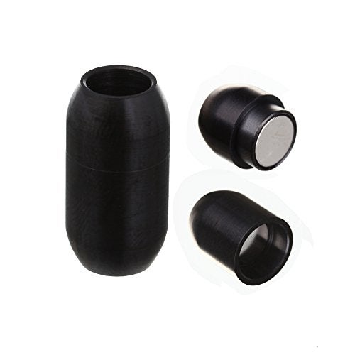 Linsoir Beads Stainless Steel Magnetic Clasp Inner Hole 3mm/4mm/5mm/6mm/8mm Glue-in Jewelry Clasp - Image 2