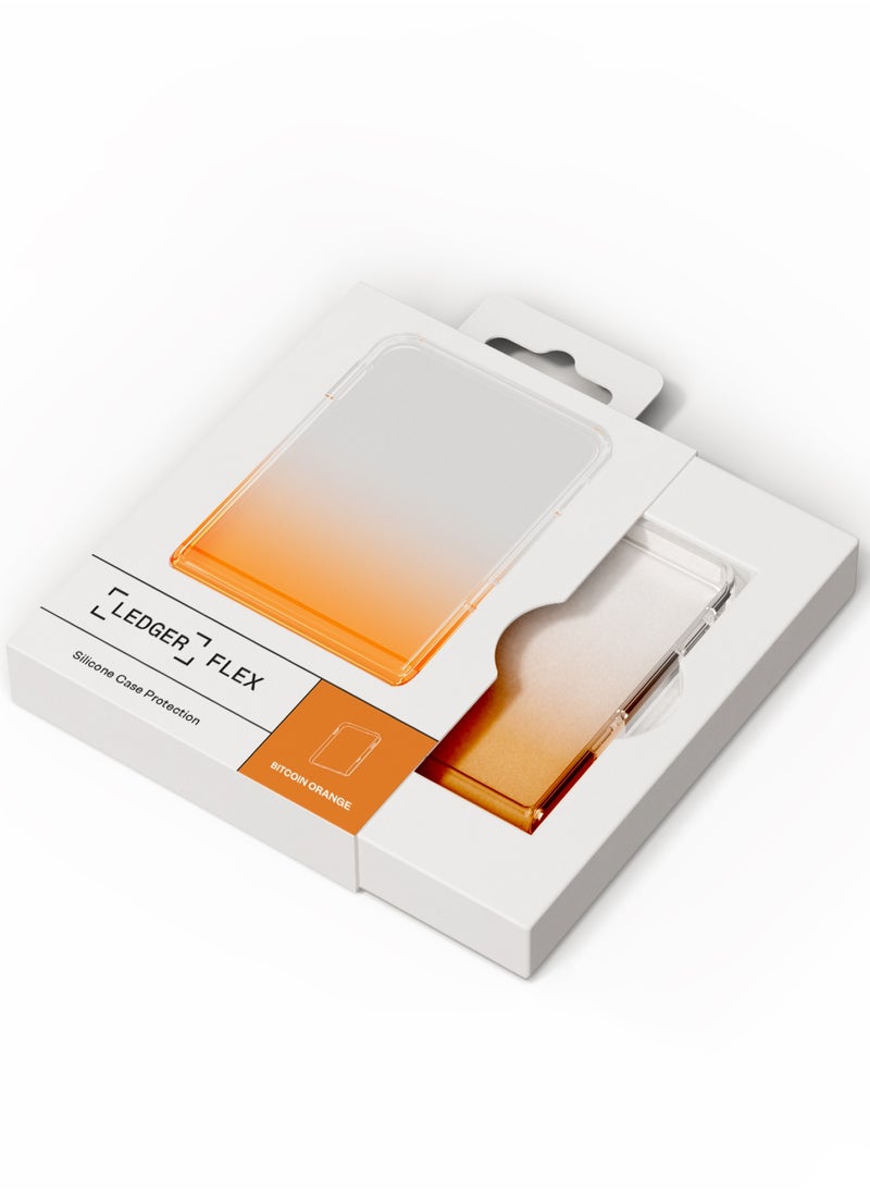 Ledger - Flex Protective Silicone Case | Secure & Protective Storage Case for Flex Hardware Wallet, Anti-Scratch, Slim and Lightweight - Bitcoin Orange - Image 1