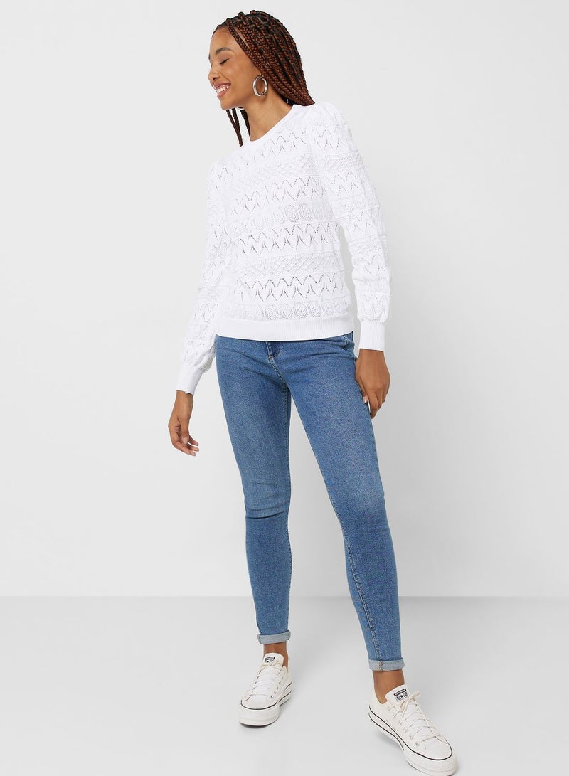 ONLY Crew Neck Knitted Sweater  - Image 4