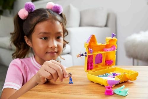 Polly Pocket Travel Toy with 2 Micro Dolls, Dolphin Pet & Water Play Accessories, Pocket World Surf ‘n’ Sandventure Playset - Image 2