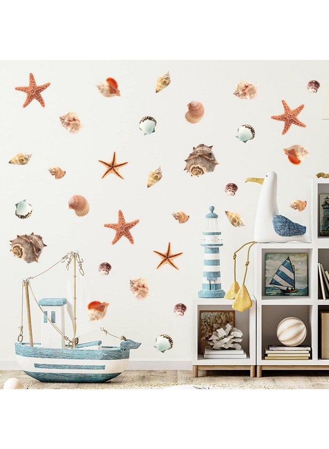 iinuu Shell Decals for Bathroom Laundry,Under The Sea Wall Decals(1) - Image 2