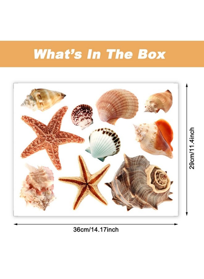 iinuu Shell Decals for Bathroom Laundry,Under The Sea Wall Decals(1) - Image 5