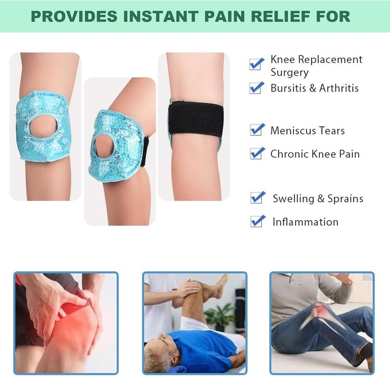 Coldcool Knee Cold PackGel Beads Knee Cold Pack for Injury Reusable Soft Gel Freeze Knee Wrap Ice Packs for Knee Surgery Joint Pain Arthrit and Chronchron Pain Relief Swelling Bruises2 PCS - Image 5