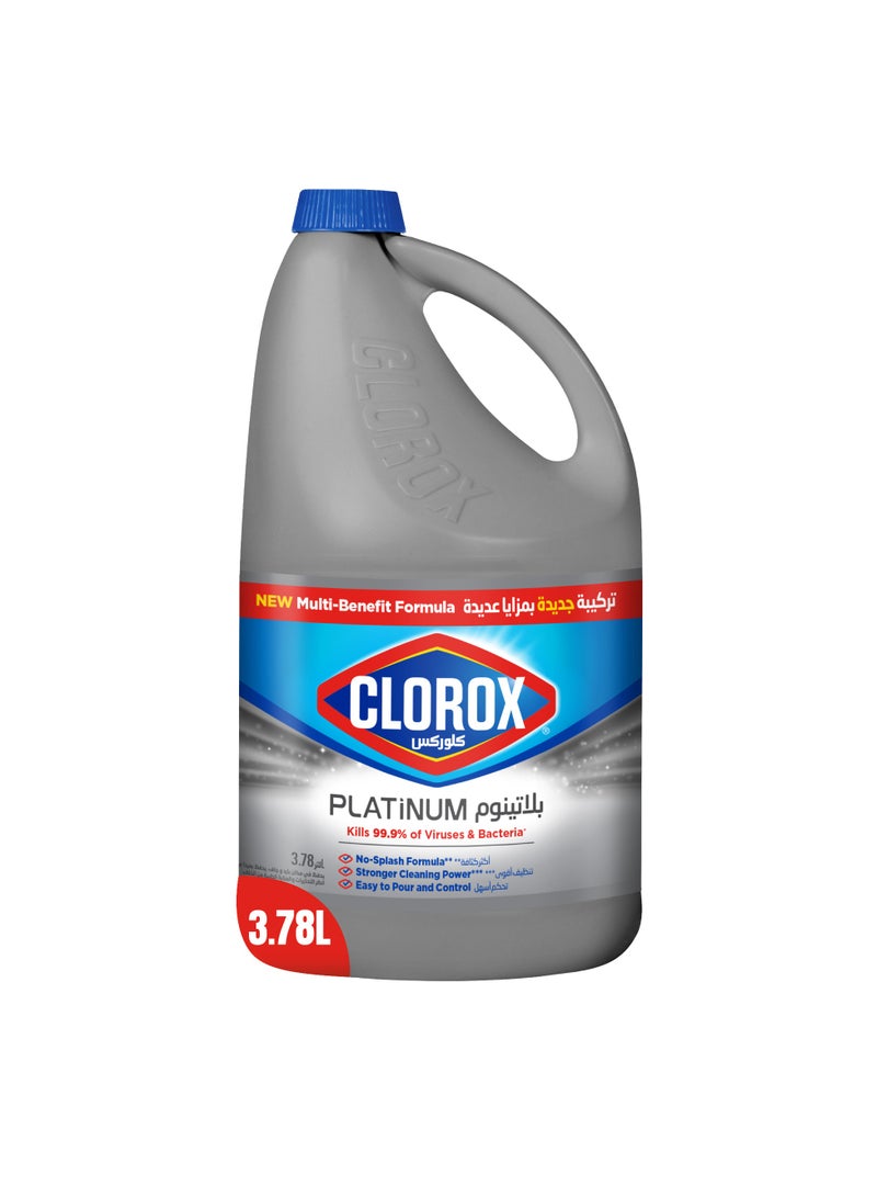 Clorox Platinum Bleach Upgrade Your Clean With A New Multi-Benefit No Splash Thick Bleach Liquid Formula 3.78L - Image 1