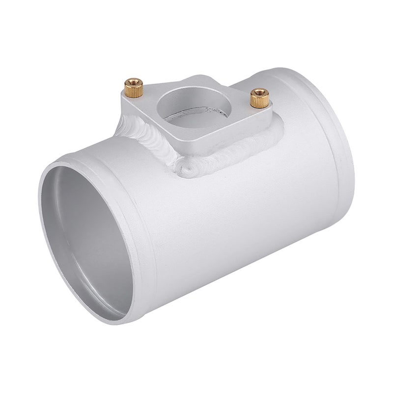 Air Flow Sensor Base: 12cm Length Silver Billet Aluminum - High Temp Corrosion Resistance, Fuel Efficient Power Boost Air Flow Sensor Bracket for Mazda, Suzuki Intake Systems - Image 1