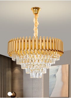 YATAI LIGHTING Luxury Crystal Chandelier Living Room,Dia 60cm Gold Modern Crystal Chandelier Lamp, Round Crystal Chandelier Light for Dining Room, Hotel Hall Art Decor  - Image 1