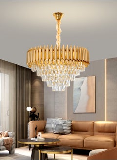 YATAI LIGHTING Luxury Crystal Chandelier Living Room,Dia 60cm Gold Modern Crystal Chandelier Lamp, Round Crystal Chandelier Light for Dining Room, Hotel Hall Art Decor  - Image 5
