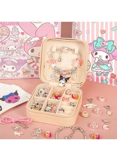 Sanrio 26 Pieces Beaded Bracelet Making Kit, Girls Bead Jewelry Making Kit for DIY Making Necklace Gift for Girls Aged 7-14 with Jewelry Box  - Image 2