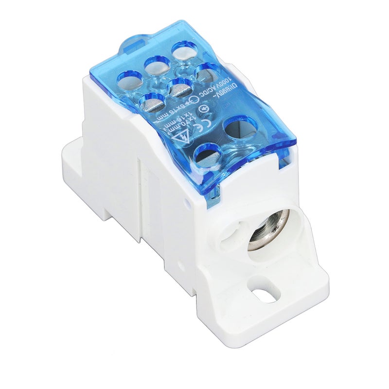 UKK160 Terminal Block Box DIN Rail Mount Single Pole Electric Wire Junction Box for Distribution Cabinet 1000V AC DC - Image 1