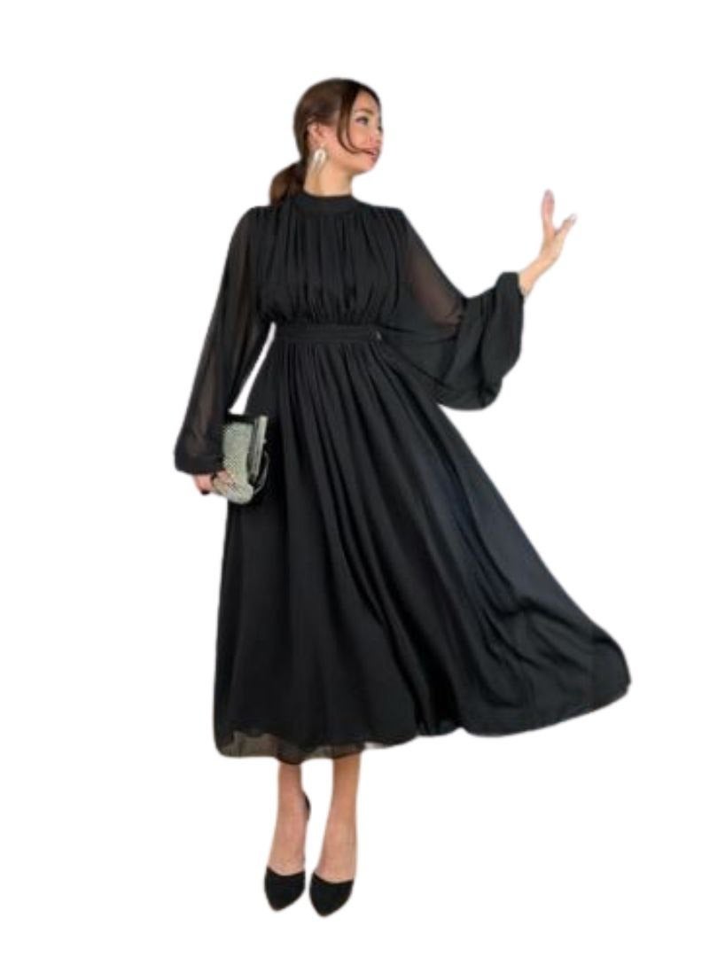 فستان نسائى شيفون ببطانة - Image 1