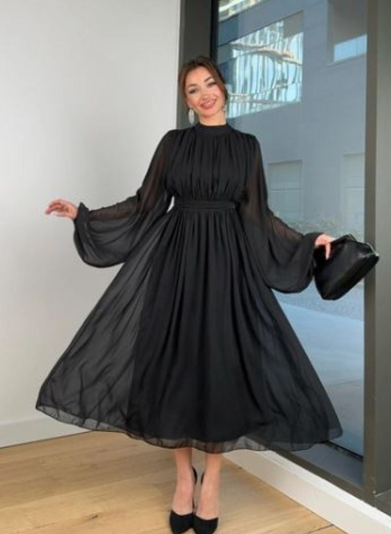 فستان نسائى شيفون ببطانة - Image 2