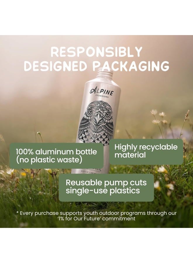 Alpine Provisions Organic Conditioner, Rosemary + Mint, 16.9 fl oz Plastic-Free Aluminum Bottle - Image 5