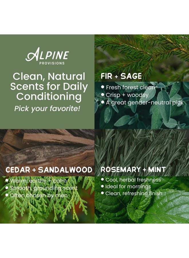 Alpine Provisions Organic Conditioner, Rosemary + Mint, 16.9 fl oz Plastic-Free Aluminum Bottle - Image 4