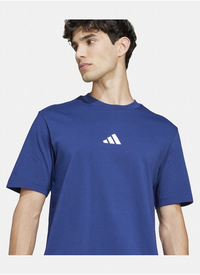 Adidas Essentials Small Logo Single Jersey T-Shirt  - Image 3