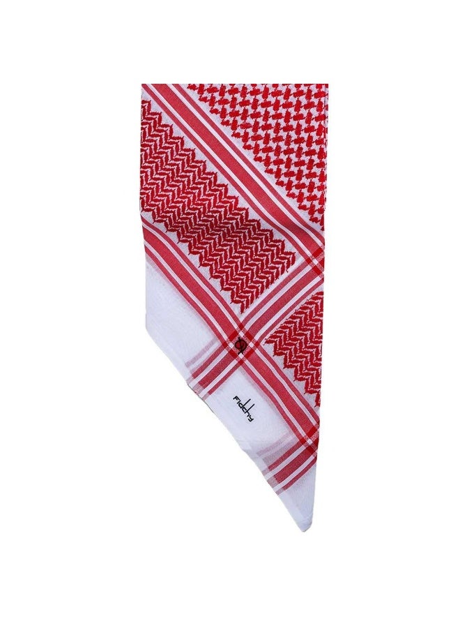 Fidchy Evo F3 Shemagh - Red & White - 100% Natural Cotton - Premium Modern Design - Image 3
