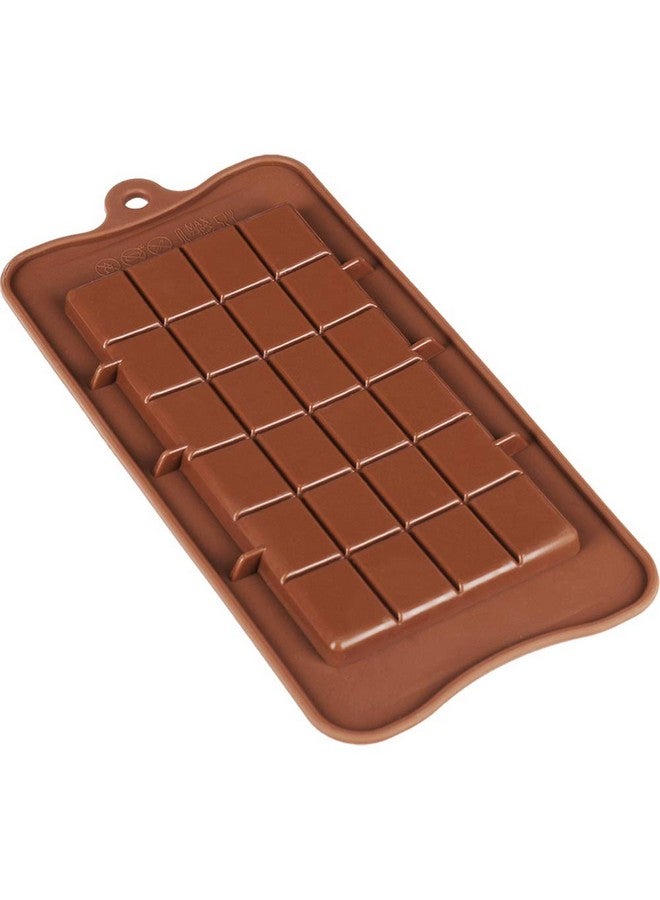 Clazkit - YH-614 Silicone Bar Chocolate Mould Break Apart Choc Block Mould (size : 19*16*2cm) , Chocolate colour - Image 1