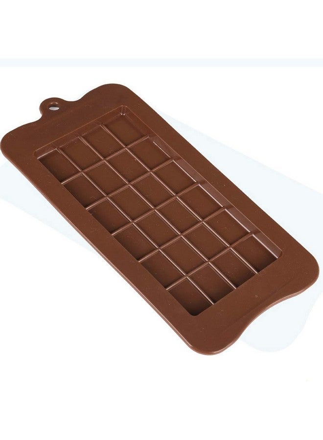 Clazkit - YH-614 Silicone Bar Chocolate Mould Break Apart Choc Block Mould (size : 19*16*2cm) , Chocolate colour - Image 2