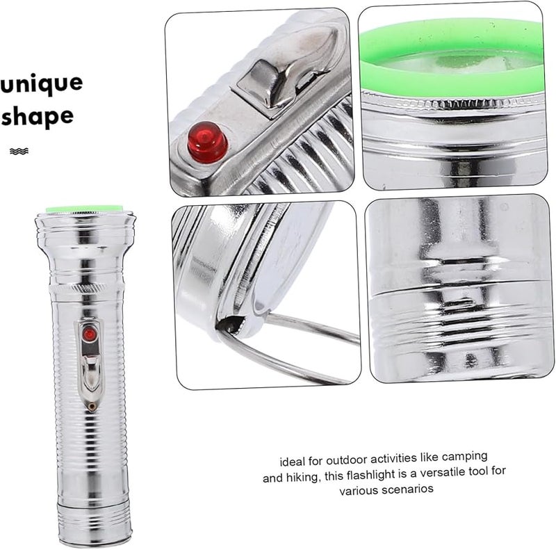 Vintage Metal Handheld Flashlight Retro Classic Torch For Camping Collectors Decor - Image 4