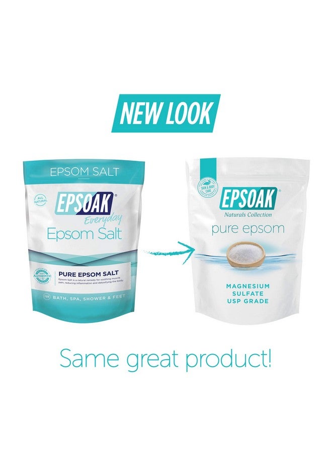 Epsoak Epsom Salt 10 Lb. Magnesium Sulfate Usp. (Qty. 2 X 5Lb. Bags) Resealable Epsom Salt Bulk Bags Unscented Made In The Usa Crueltyfree Certified - Image 3