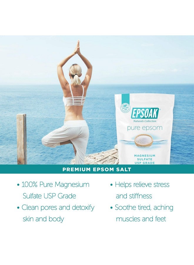 Epsoak Epsom Salt 10 Lb. Magnesium Sulfate Usp. (Qty. 2 X 5Lb. Bags) Resealable Epsom Salt Bulk Bags Unscented Made In The Usa Crueltyfree Certified - Image 4
