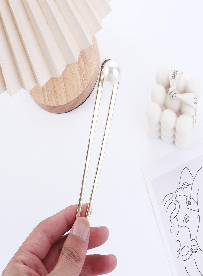 BAKEFY 2 Pcs U Shaped Hair Pins, Metal Hair Fork, Vintage Hair Sticks, Hair Pins for Buns, French Updo Hair Pins for Women Hair Accessories Girls Gifts Hairstyle Chignon (Silver Golden color) - Image 3