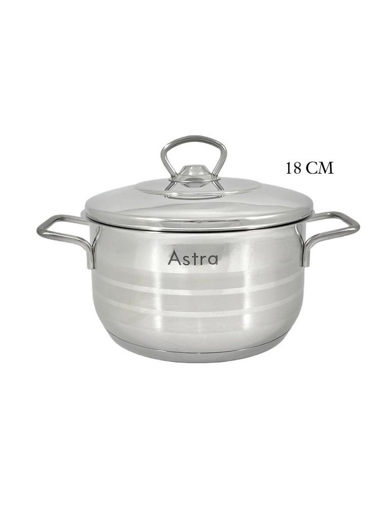 ASTRA 2.4L Casserole (18x10 cm) – Premium Stainless Steel, Non-Stick, Oven Safe Pot for Cooking, Baking, and Roasting - pzsku/Z0C9AD4B05DC97B8C8015Z/45/1741083257/76d71873-525c-486c-b7e6-fb38ed265c99