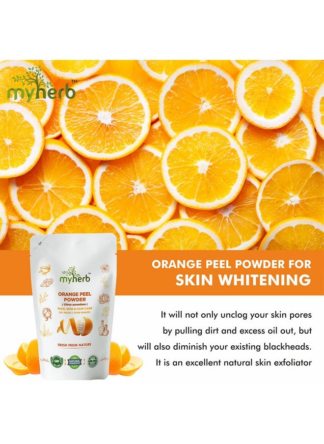 myherb 100% Pure Natural Organic Orange Peel Powder (Citrus Aurantium) || 227 Gm/0.5 Lbs || Ayurvedic Formula || Vitamic C || For Face, Skin Whitening & Hair Care || (Santra Chilka Powder)  - Image 2