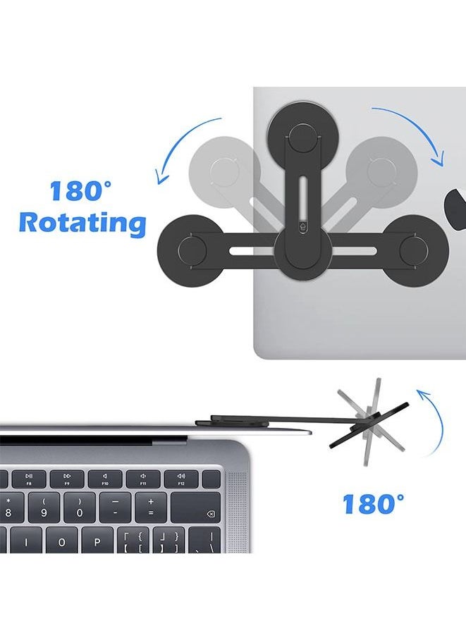 Muyixin - CloudValley Magnetic Laptop Phone Holder, Adjustable Continuity Camera Mount Compatible with MagSafe & for iOS 16 / macOS 13 Ventura, Slim Portable Computer Expansion Bracket for Smartphone, Black - Image 1
