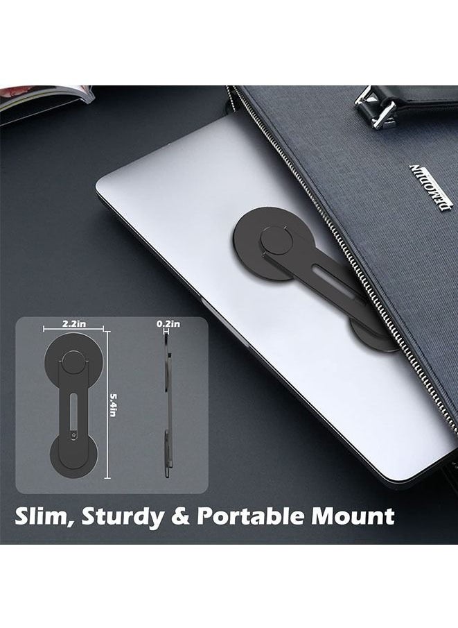 Muyixin - CloudValley Magnetic Laptop Phone Holder, Adjustable Continuity Camera Mount Compatible with MagSafe & for iOS 16 / macOS 13 Ventura, Slim Portable Computer Expansion Bracket for Smartphone, Black - Image 1
