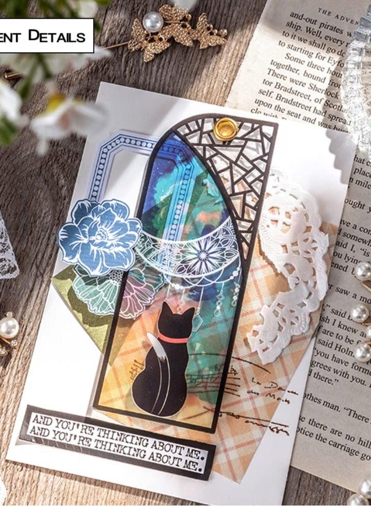 Zikra علامات مرجعية للكتب على شكل قطط، 6 قطع علامات صفحات، علامات كتب قطط سوداء لعشاق الكتب، علامات مرجعية، علامات مرجعية حيوانات لطيفة، علامات كتب بكميات كبيرة، مشابك صفحات الكتب للنساء والمعلمات والطلاب والأصدقاء - Image 3