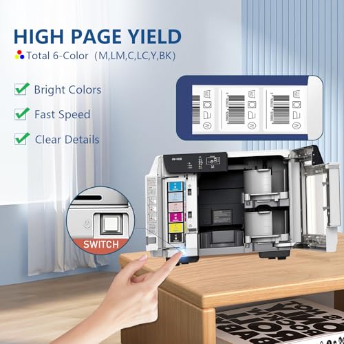 YOUEXPERT PP50 PP100 Ink Cartridges 6 Color Set PJIC1 PJIC2 PJIC3 PJIC4 PJIC5 PJIC6 C13S02A9991 Suitable for DiscProducer PP-50 PP-100 Printers (Black, Cyan, Magenta, Yellow, Light Cyan, Light Magenta, 6Pcs) - Image 5