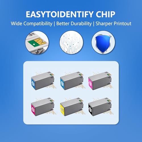 YOUEXPERT PP50 PP100 Ink Cartridges 6 Color Set PJIC1 PJIC2 PJIC3 PJIC4 PJIC5 PJIC6 C13S02A9991 Suitable for DiscProducer PP-50 PP-100 Printers (Black, Cyan, Magenta, Yellow, Light Cyan, Light Magenta, 6Pcs) - Image 4