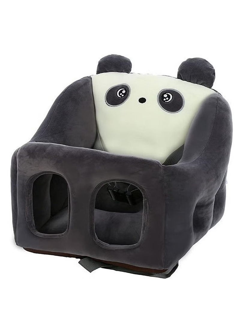 إفريثينج فور كيدز كرسي دعم للأريكة للأطفال من القطيفة الناعمة على شكل حيوانات كرتونية يتعلم الطفل الجلوس على وسائد مقاعد قطيفة مريحة - Image 1