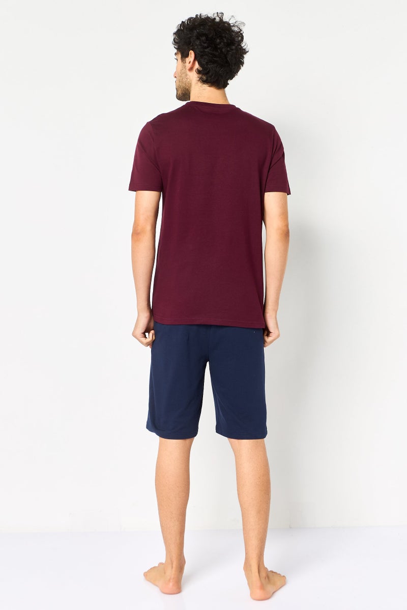 English Laundry Men 2Pcs Short Sleeve T-Shirt And Shorts Sleepwear Set, Multicolor - Image 4