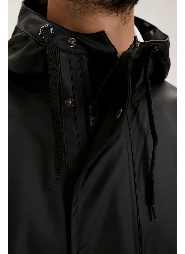 Bad Bear Patrol Raincoat Navy Blue Men's Coat