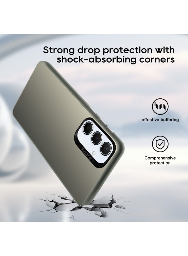 LiuShan Samsung Galaxy A55 5G Case, Slim TPU Bumper Phone Cover,360°Full Body Shockproof Protective Phone Case for Samsung A55 5G Gray - Image 3
