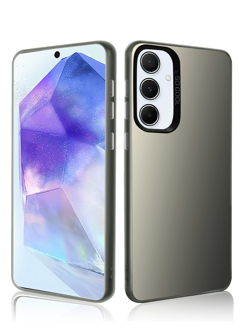 LiuShan Samsung Galaxy A55 5G Case, Slim TPU Bumper Phone Cover,360°Full Body Shockproof Protective Phone Case for Samsung A55 5G Gray - Image 1