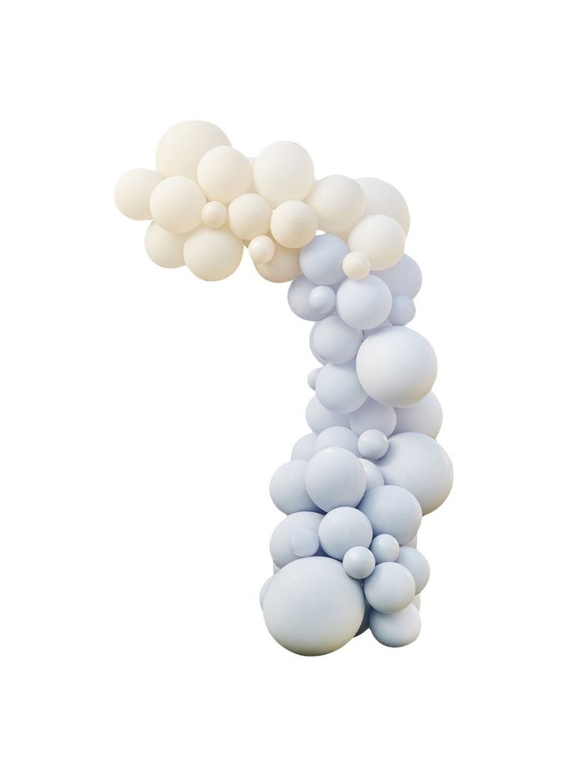 جينجر راي مجموعة من 75 قطعة من قوس البالونات باللون الأزرق العاري - Image 1