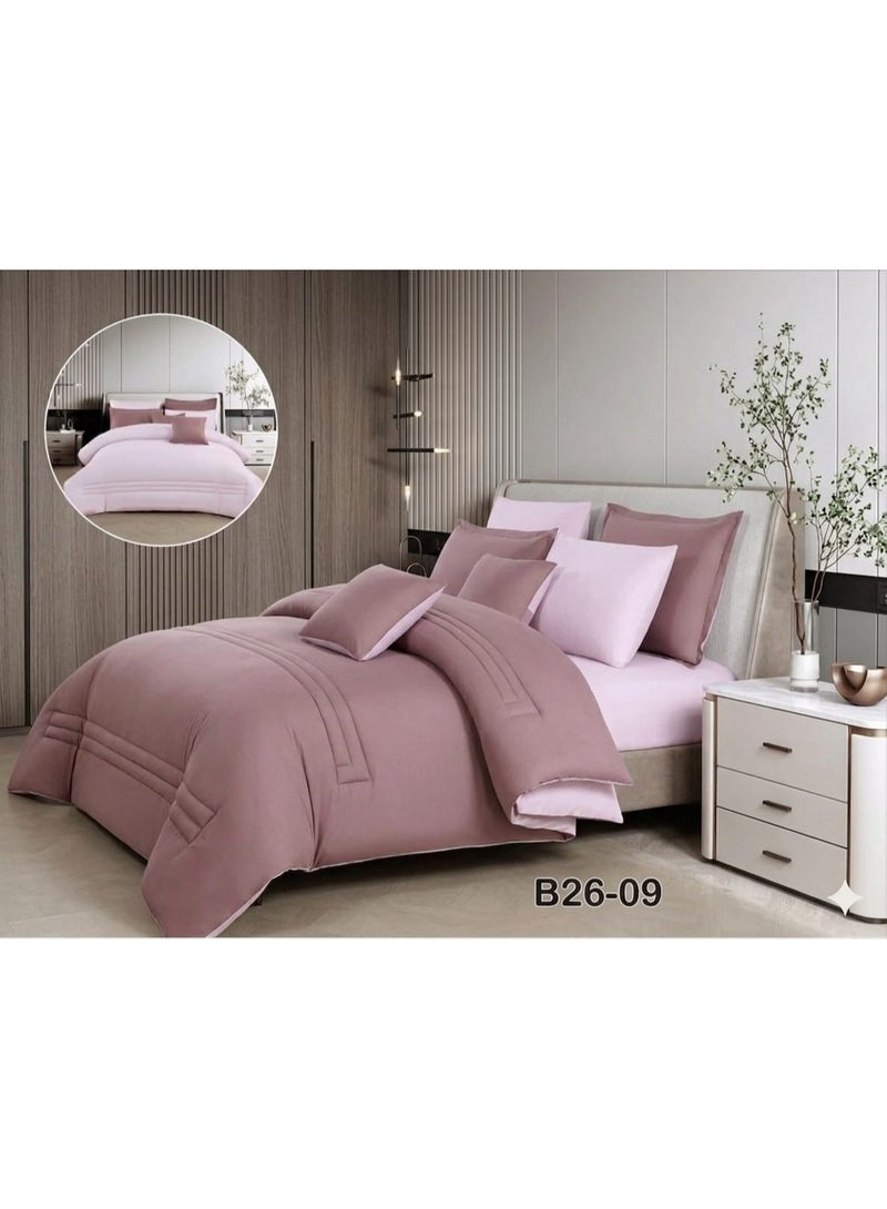 8-piece double-sided summer bed sheet set – reversible double design, ultra-soft and elegant hotel touch - Image 2