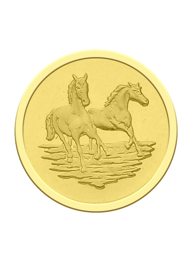 الإمارات مينتنج عملة ذهب إمارات ميتينج1 جرام بتصميم الحصان العربي نقاء 999.9  - Image 2