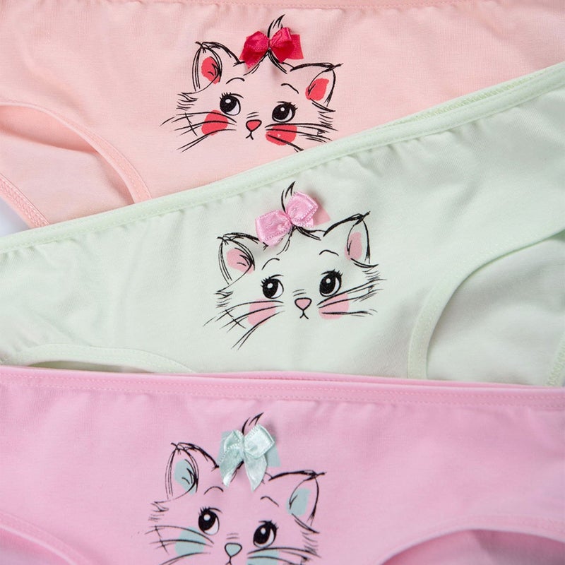 Happyfox Cotton Girls' Mixcolor 5-Pack Printed Panties  - Image 3