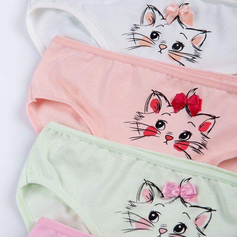 Happyfox Cotton Girls' Mixcolor 5-Pack Printed Panties  - Image 5