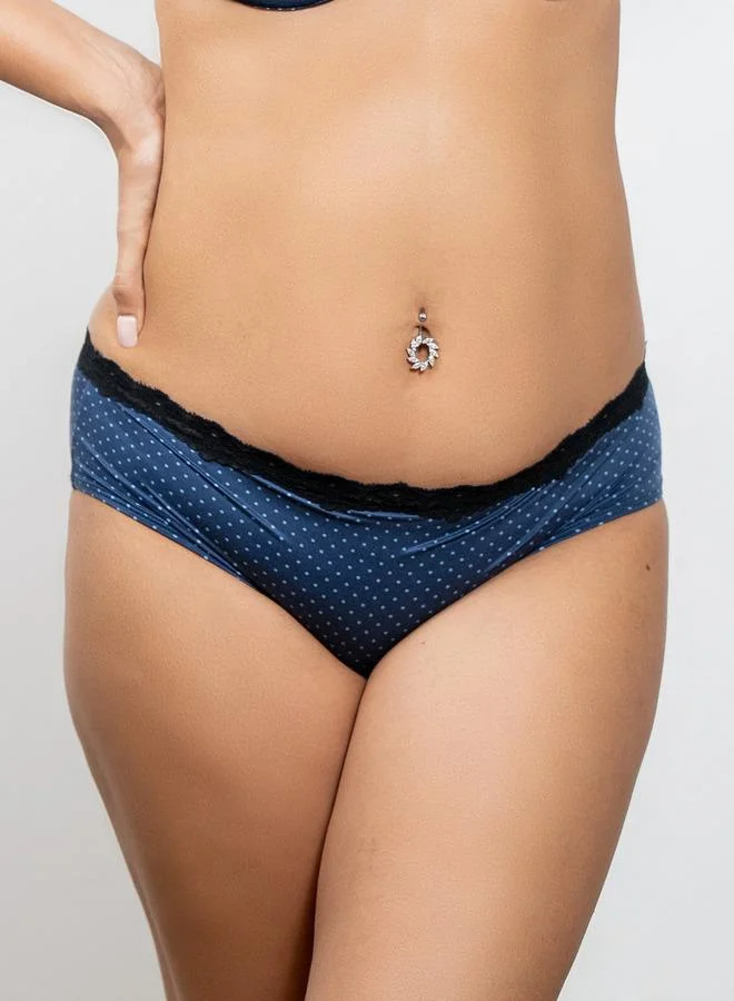 أدريا سروال بيكيني داخلي بطبعات منقّطة وتفاصيل دانتيل من آداريا