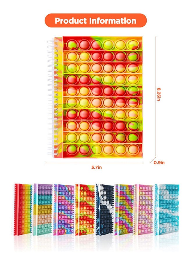 ISank دفتر ملاحظات حلزوني مع فقاعات قابلة للدفع، ألعاب حسية فidget - Image 2