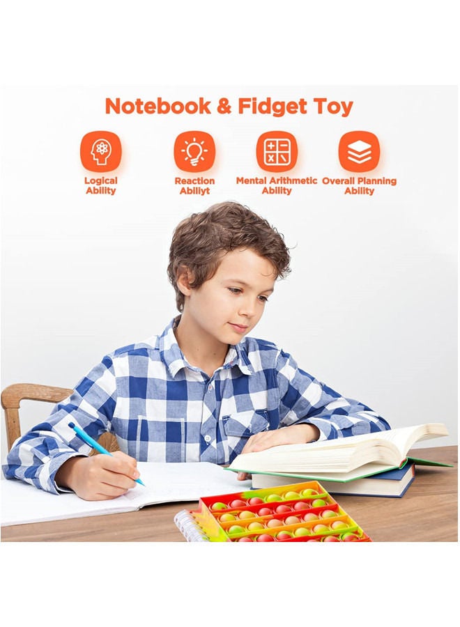 ISank دفتر ملاحظات حلزوني مع فقاعات قابلة للدفع، ألعاب حسية فidget - Image 5