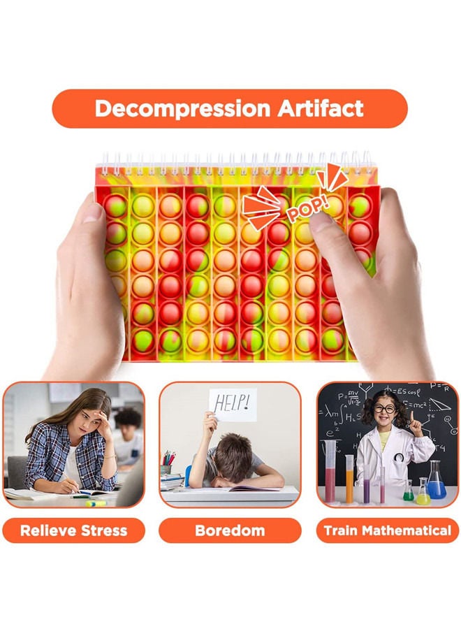 ISank دفتر ملاحظات حلزوني مع فقاعات قابلة للدفع، ألعاب حسية فidget - Image 3