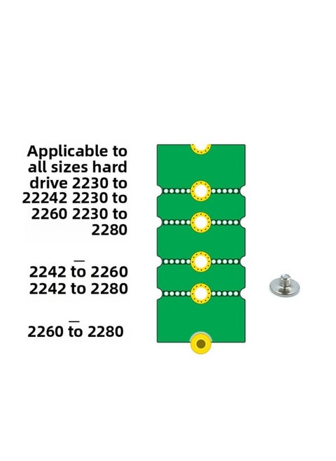 NGFF M.2 SSD Solid State Drive 2230 2242 2260 Turn 2280 Extension Bracket Extension Board-Capacity:Green Board_all-round All Kinds Of Sizes Can Be Turned