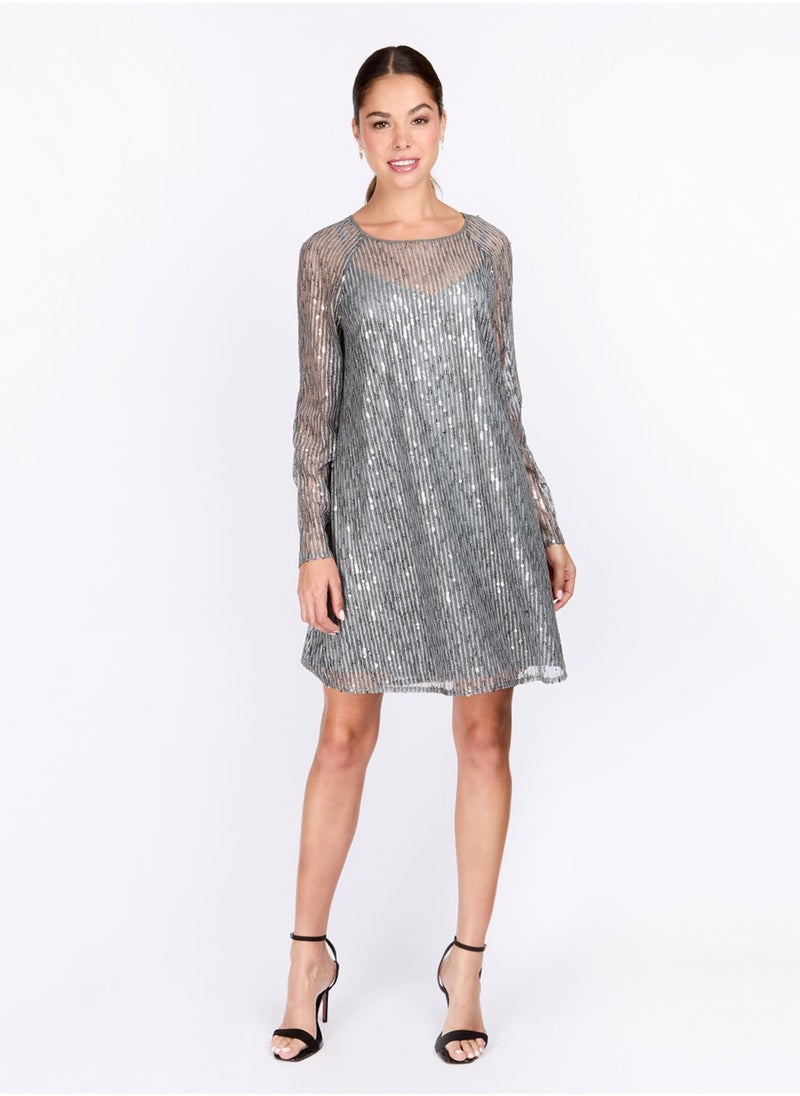 Little Mistress Sequin Sheath Dress - Image 1