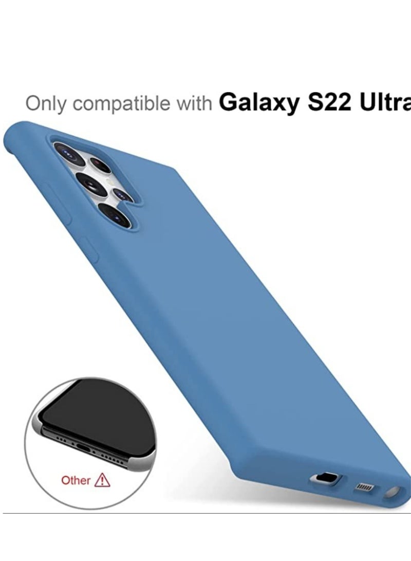 ELTRAZONE Liquid Silicon Case Compatible with Samsung Galaxy S22 ULTRA, Shock-Proof Soft Gel Rubber Matte Finish Cover designed for Samsung Galaxy S22 ULTRA 6.80’ (2022)- BlueMany mobile phone cases are designe - Image 2